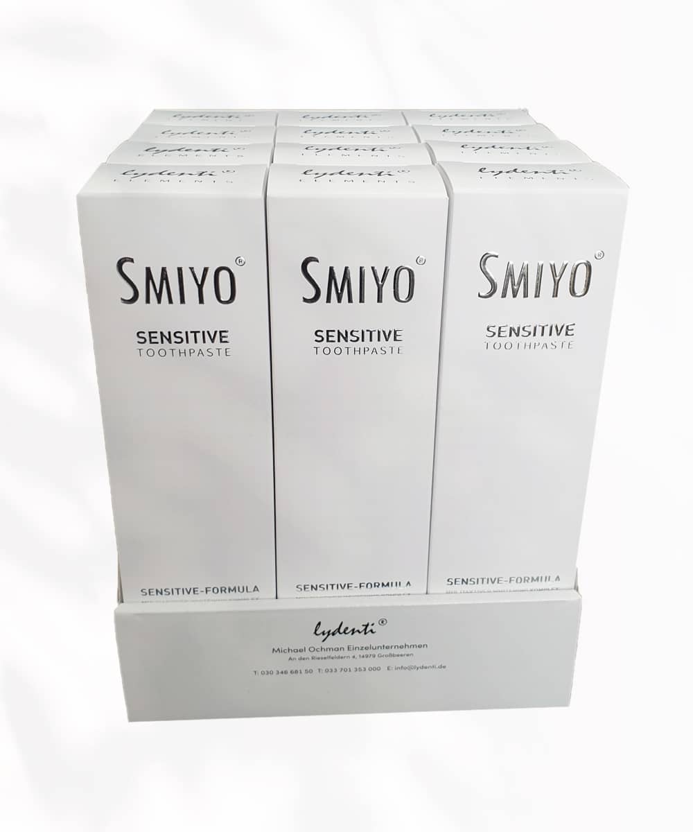 LyDenti SMIYO SENSITIVE Whitening Zahncreme 125 ml Tube 12er BOX